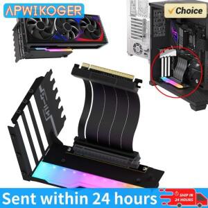 15cm PCI-E 4.0 X16 라이저 케이블이 포함된 수직 GPU 장착 브래킷 그래픽 카드 홀더 키트