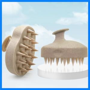 실리콘 샴푸 두피 마사지기 헤드 바디 두피 마사지 브러시 두피 마사지 브러시 빗 매직 핸들 브러시 스파