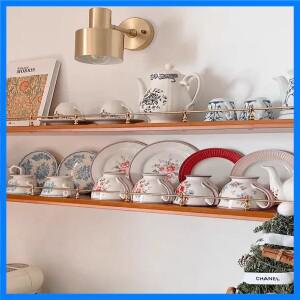 레트로 스타일 원목 단판 벽걸이 선반 주방 디스플레이 컵 홀더 창의적 수납 랙 프렌치 스타일 홈 데코
