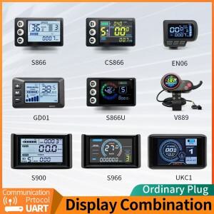 Ebike JN LCD LED 디스플레이 UART 2 통신 프로토콜이 포함된 24V 36V 48V 52V S866 S900 V889 GD01 UKC1