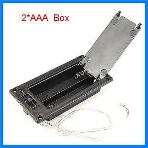 AAA 배터리 홀더 케이스 ON/OFF 스위치 커버가 있는 리드가 있는 AAA 상자 2개의 슬롯 표준 배터리 컨테이