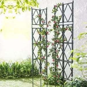 울타리 등반 격자 지원 장식 파티션 장미 식물