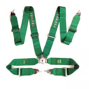 레이싱벨트 턴버클 4점식 녹색 레이싱용품 대칭형 레이싱