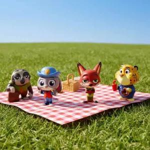 주토피아 어린이 미니 버스정거장 랜덤 피규어 장난감 컬렉션 캐릭터 완구