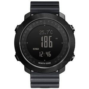 노스 엣지 밀리터리 워치 포 맨 - 서바이벌 워치, 스포츠 아웃도어용 남성용 디지털 손목 시계, 만보계, 나침반, 칼로리, 내구성 있는 나일론 밴드