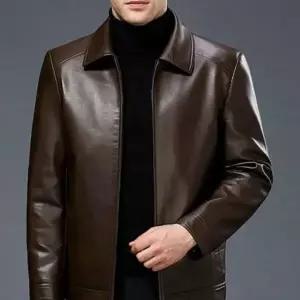 [하프클럽/]남성 가죽 블루종 점퍼 레더 자켓 ON-JUA-QWFJN9K6