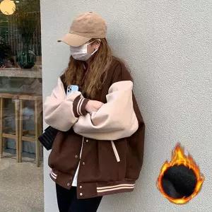 [하프클럽/]기모 항공 야구 스타일 과잠바 자켓 DMS-JUA-Q4261552