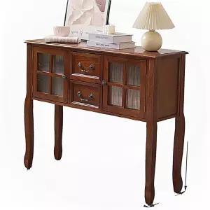 엔틱콘솔 폭좁은 복도 월넛 현관 테이블 콘솔 엔틱 장식장 라이트 슬림 서랍장 거실 화장대