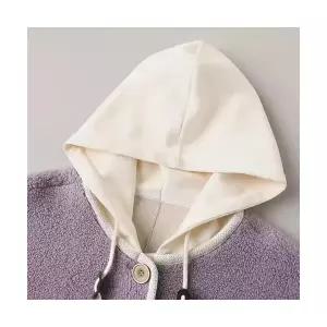 여자 가죽 자켓 재킷 캐시미어 코트 쇼트 가을 겨울 라이크 퍼 보라색 상의 ST4