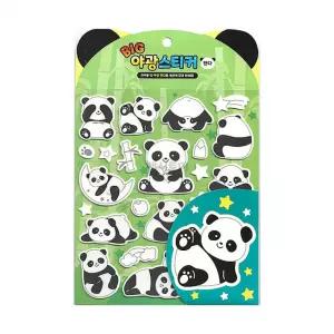 야광 입체 창의력 판다 기획상품 선물 포함 팬더 1개 어린이 두뇌개발 스티커 잇템 꾸미기판 BIG