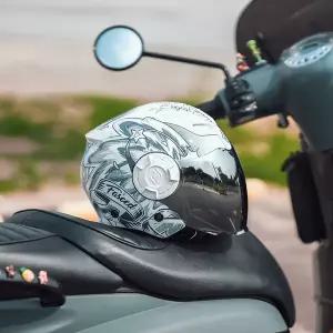 바이크 오토바이 반모헬맷 FASEED 헬멧 오픈 페이스 듀얼 렌즈 하프 DOT ECE 인증 남자 여자 Cascos para m