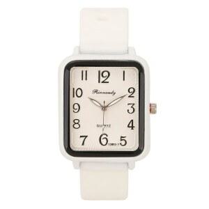 매니포 스퀘어 아라비아 숫자 아날로그 쿼츠 워치 남성용 실리콘 스트랩 손목시계