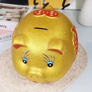 행운돈보관함 지폐 새해 복들어오는 분칠도장 인테리어저금통 초대형 (WFJ6Z9W)