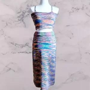 100129 크로탑 하이웨스트 스커트 투피스 민소매 (KYR-WFH3Q28)