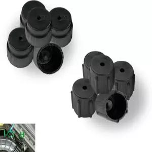 Yumfugu 10 PCS 에어컨 밸브 캡 고압 및 저압 시스템 포트 씰링 키트 0.5 /13 mm 0.6 /16 A/C 서비스 수리