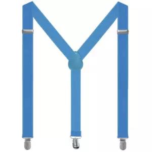 성인 멜빵 어른 얇은 어깨 집게멜빵 블루