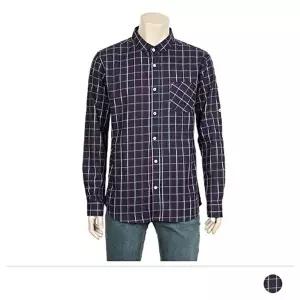 [모로엠]체크 패턴 소매패치 남성 롤업 셔츠 ON-SHA-QWFL92VJ