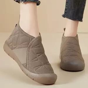 방한신발 여성 2컬러 겨울 따뜻한 인모안감 캐주얼 털 슬립온