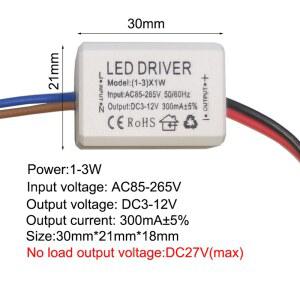 LED 전원 변압기 1W 7W 12W 조명 장치 AC85 25W 3W 300MA 공급 20W 18W 5W 36W 265V