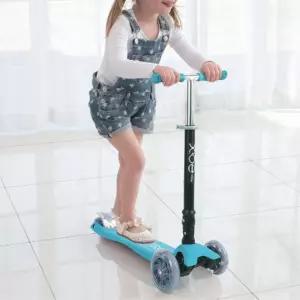 남아 불빛바퀴 검정색 고급 접이식 킥보드 주니어씽씽이