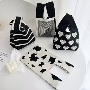 여성 니트백 뜨개 손가방 손목가방 미니가방