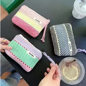 지퍼 색상 3가지 생리대 카드 손지갑 파우치 면 예쁜