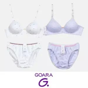 깔끔한 리본 도트 주니어 3단계 A컵 브라팬티 0655cc (WFK5VST)