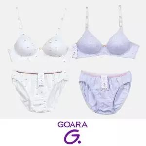 깔끔한 리본 도트 주니어 3단계 A컵 브라팬티 0655cc (WFK5VST)