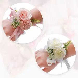 세미 웨딩 드레스 셀프웨딩 소품 생일 코사지 꽃팔찌 홈파티 브라이덜샤워 조화 결혼 촬영