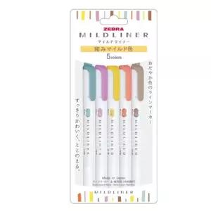 세트 라이너 RC 형광펜 5색 마일드 양면 제브라 (WFJ7S9P)