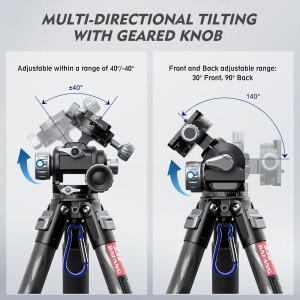 도니식 BAFANG 전문 삼각대 기어 헤드(퀵 릴리스 플레이트 ) DSLR 카메라 모노포드 Load10kg용 360도 헤비