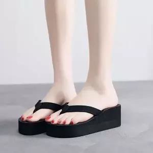 여성 통굽 슬리퍼 데일리 1컬러 웨지힐 쪼리 (WFJSRDM)