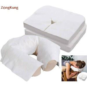 스파 얼굴 마사지 패드, 미용실 마사지 머리 받침 패드, 일회용 부직포 원단 베개 수건 커버, 얼굴 스킨 케어 도구, 100