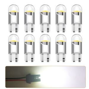 루보식 10PCS W5W T10 192 168 LED 자동차 작은 전구  투명 고휘도 플러그 앤 플레이 조명 방향 지시등 읽
