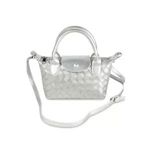 여성 토트백 토트크로스 웨빙 데일리 가방 실버 (WFK9AGD)