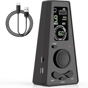 타이머 보컬 헤드폰 잭 블랙 이 있는 피아노 기타 드럼 바이올린용 디지털 메트로놈