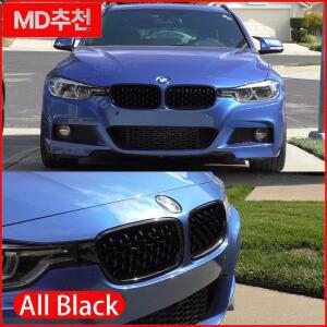 다이아몬드 앞 범퍼 신장 그릴 BMW 3 시리즈 F30 2011-19 자동차 액세서리 용 더블 슬랫 레이싱 스포츠