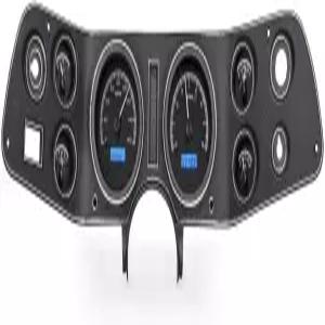 다코타 디지털 70 - 81 쉐보레 카마로 VHX 시스템 아날로그 대시 게이지 블랙 합금 블루 VHX-70C-CAM-K-B