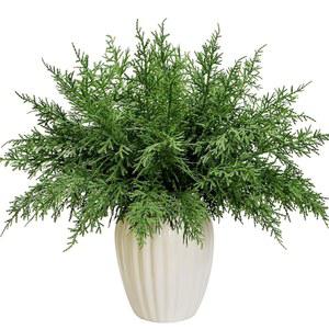 [미국배송] 30개 크리스마스 3D 인조 소나무 가지 12.6인치 리얼 터치 시더 스템 에버그린 잎사귀 가짜 꽃병 DIY 공예 화환 갈랜드 홀리데이 홈 데코 (30 그린)