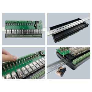 KINCO HOME 이더넷 보드 스마트 E16P 릴레이 레일 어시스턴트 32 타스모타 RS485 DIY용 16A DIN 모듈