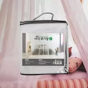 침대용 사각 모기장 SJ-0263 소(280 꾸미사각모기장소0263 생활용품 생활소품