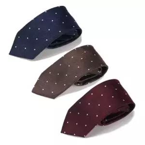 화이트 도트 넥타이 W079F89