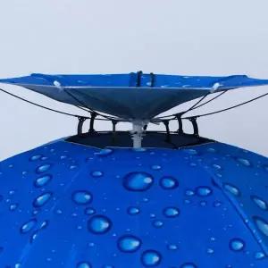 머리에 쓰는 2단 우산모자 중형 블루 WF1F06B
