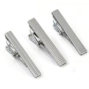 NIIYTB 3Pcs 남성용 스키니 실버 바 클립 세트 숏 메탈 하드웨어 타이 핀 및 액세서리 공식 비즈니스 수트용