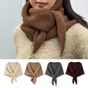 따듯해 패션 겨울 목도리 여성 삼각 울 머플러 숄 (WFK9FVK)