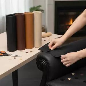 셀프 리폼 가죽 시트지 소파 보수 패치 의자 수선 레더 테이프 인조가죽 자가점착