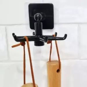 360도 회전 다용도 수납걸이 블랙 공간 절약형 아이디어 걸이 (WFKA7Z8)