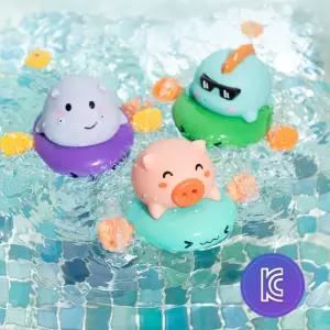 리틀클라우드 유아동 목욕놀이 장난감 아기동물 3종세트, 태엽식
