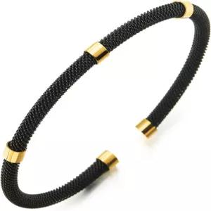 쿨스틸랜드 비욘드 얇은 스테인리스 스틸 메쉬 케이블 커프 뱅글 브레이슬릿 튜브 비즈 포함 남성