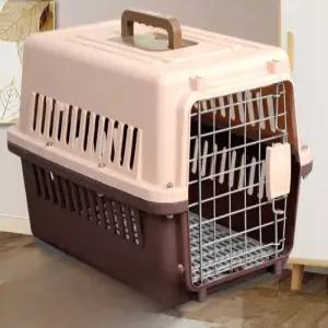 반려동물 더블도어 캐리어 대형 정면 상부 철장문 이동장